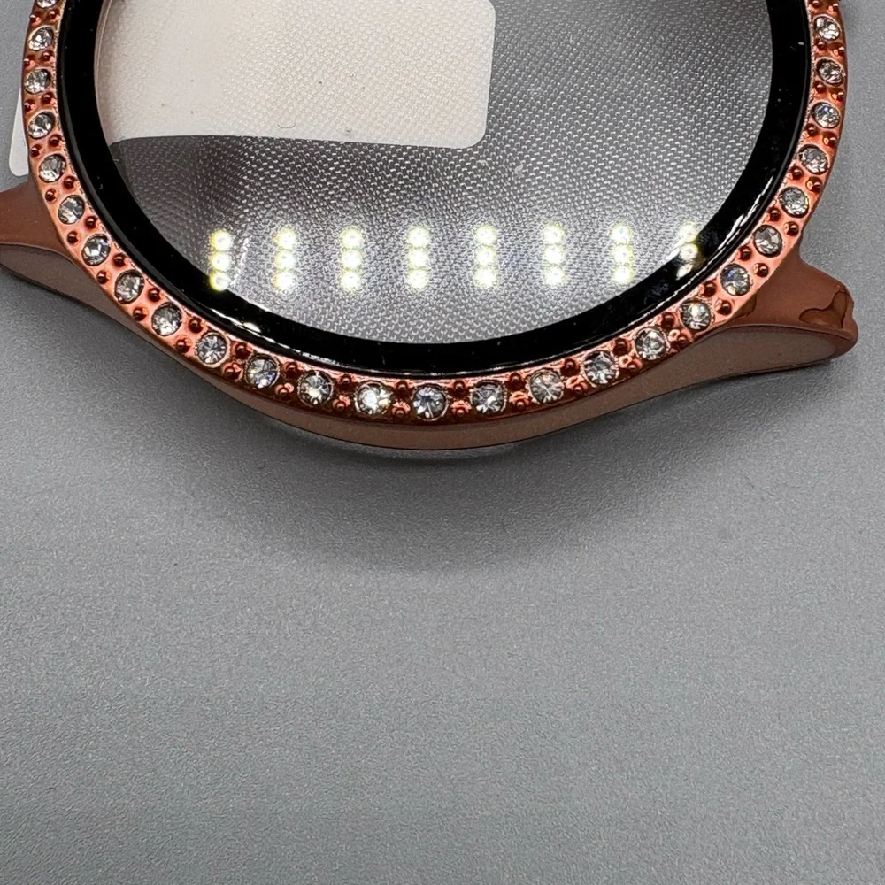 Rose Gold Smartwatch w/ Bracelet Band + 2 Rhinestone Case Covers Charger